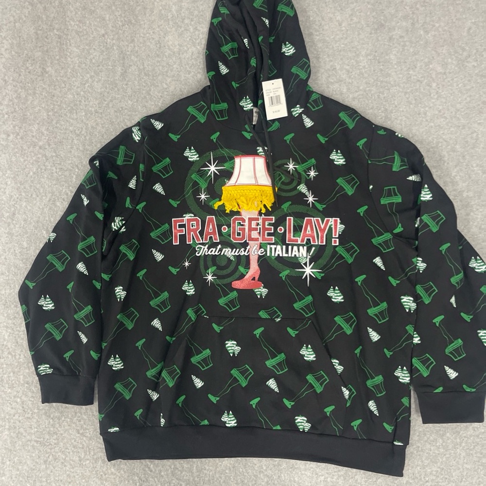 Black and Green Graphic Hoodie